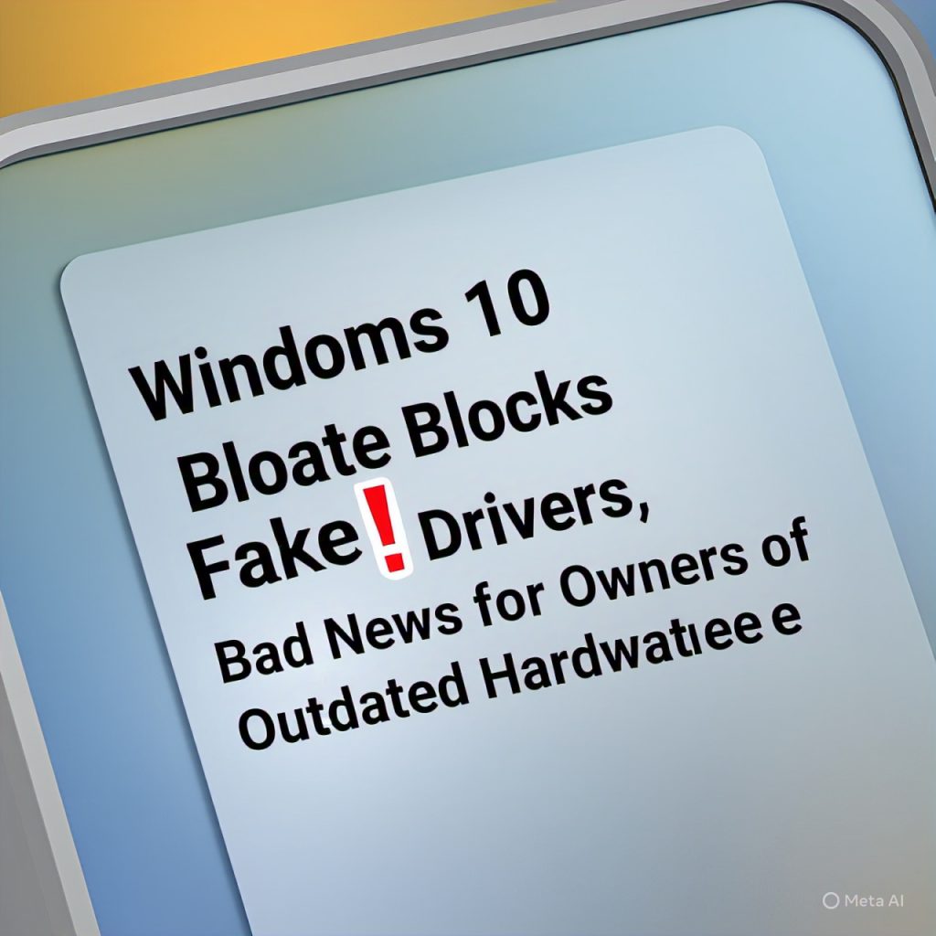 Pembaruan Windows 10 Blokir Driver Abal-Abal, Kabar Buruk Bagi Pemilik Hardware Jadul
